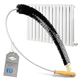 MaxxGoods Heizkörperbürste - 120 cm - Heizungsbürste mit Ziegenhaar Borsten - Ideal für die Reinigung von Flachheizkörpern