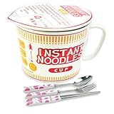 LIMITADA Ramen Schüssel mit Deckel Ramen Schüssel 1000ml Suppenschüssel Groß Keramik Ramen Schüssel mit Deckel Groß Instant Nudeln Ramen Bowl Ramen Instant Nudeln Bowl Mit Edelstahlbesteck (rot)