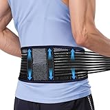 Beugo Lendenwirbelstütze für Herren und Damen, Rückenstützgürtel mit 4 Metallstützen, Rückenstütze Lendenwirbel, Atmungsaktiv Leicht Back Support Belt, Stützgürtel Rücken für Arbeit und Sports, XXL