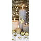 Textil-Banner Weihnachtskerzen (Displaybanner) 100 % Polyester, Weihnachtadekoration