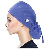 OP-Haube Unisex OP-Kappe Medizinische Kappe Bedruckte Füllig Turban Hut Verstellbare Füllig Haarabdeckung Unisex Doktor Kappe Baretthauben mit Schweißband für Arbeiterin Körperpflege Bedarf(B4)