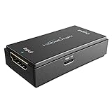 KabelDirekt – HDMI-Repeater aktiv (Signal-Verstärker, UHD 4K/60Hz, HDR, YUV 4:4:4, max. 50m Reichweite, HDCP 2.2, Buchse-Buchse)