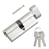 Zylinderschloss Front Door Lock, Haustürschloss, Knaufzylinder Schließzylinder mit Knauf, Zinklegierung Sicherheitsschloss Haustür und 3 Schlüssel