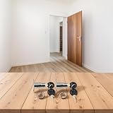 NbgrvB Druckkolbenschloss für Schrank, Schublade, Zinklegierung, Chrom, Zylinder, 19 mm, verschiedene Schlüssel, mit 2 Sets und 4 Schlüsseln