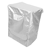 HOUDERCO Oxford Waschmaschinenabdeckung und Staubdicht Langlebiger Trocknerschutz für Täglichen Gebrauch Silber Einfach zu Reinigen und Montagefreundlich