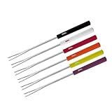 Spring 2690260606 Fleischfondue-Gabeln Basic bunt 6 Stück, Edelstahl, silber, 1,8 x 12 x 27 cm