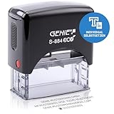 GENIE S-884 ECO Stempel Set mit Stempelkissen | Adressstempel | Automatikstempel | Firmenstempel | Selbstfärbender Stempel | Mini-Bürogerät | Robust & Personalisierbar | Buchstaben, Zahlen & Zeichen