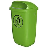 BRB Abfall- Behälter für den Außenbereich, Inhalt 50 Liter, nach DIN 30713, (grün)