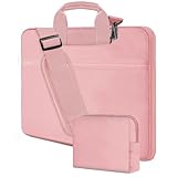 Laptop Umhängetasche 13-14 Zoll Handtasche mit Kleiner Hülle Kompatibel mit MacBook Pro 14' M4 M3 M2 M1, MacBook Air/Pro 13,3', XPS 13/14 die Meisten 13'-14' Notebooks,Rosa