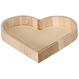 Artemio VIPPC Tablett, Herzform, Holz, Beige, 21 x 3,5 x 22 cm