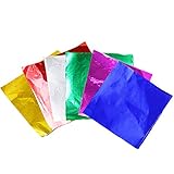 Anyasen bonbonpapier 600 Stücke Folie Papier Wrapper Alufolie Packung Wrapper Schokolade Süßigkeiten Verpackungen Folie Verpackung Geschenkpapier für Schokolade Süßigkeiten Candy Packung (6 Farben)