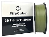 Olivgrün (dunkelgelblich-grün) PLA 3D Drucker 1,75mm Filament 1kg - FilaCube PLA 2 olivgrün 1,75mm 1kg 3D Druck Kunststoff Filament Supply [Made in USA]