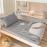 JIANINGHOME Spannbettlaken Plüsch 100x200 Winter Spannbetttuch Cashmere Touch