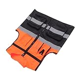 FUTUREORYY Reflektierende Sicherheitsweste für Radfahrer und Hohe Sichtbarkeit mit Reflektierenden Streifen Abriebfestes Material Verstellbar für Nachtlauf und Baustelle Orange Rot