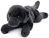 Uni-Toys - Labrador schwarz, liegend - 40 cm (Länge) - Plüsch-Hund, Haustier - Plüschtier, Kuscheltier