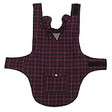Winddichte Karierte Hundweste warme Mantel für Hunde (S)
