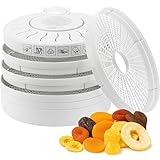 Clatronic® Dörrautomat | 5 stapelbare Ebenen | für bis zu 3,5 kg zu trocknende Lebensmittel | Dörren mit Umluft | 250 Watt | Dörrgerät | Food Dehydrator | DR 2751