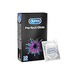 Durex Perfect Glide Kondome – Mit viel Silikongleitgel für besonders lange Gleitfähigkeit & ein sicheres Gefühl – 10er Pack (1 x 10 Stück)