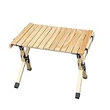 Tragbarer klappbarer Gartentisch aus Holz für Outdoor-Aktivitäten, Strand, Camping, Picknicks, Kochen, Grillen, Traglast 50 kg