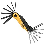 Mount Sie 15PCS-Klapp-Innensechskantschlüssel Set, professionelle Innensechskant-Torx-Sternschlüssel mit Flaschenöffner, CR-V-Stahl, tragbares Treiber-Toolkit, metrisch und Torx-Größe