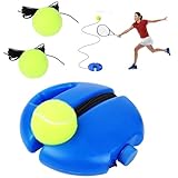 Tennis-Trainer Set, Trainer Baseboard mit 2 Rebound Bal, Übungsball Selbststudium Tennis Übungstraining Tool, Gummiband Tennistrainer Tennistrainingsausrüstung für Erwachsene Kinder Spieler Anfänger