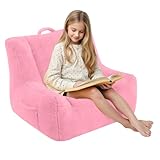MeMoreCool Sitzsack Kinder, Baby Sessel mit Füllung Jungen und Mädchen, gemütliches Sofa mit Tasche für Spielzimmer, Sitzsäcke fürs Kuschelecke Kinderzimmer, Rosa