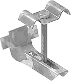FeNau | Gitterrost-Klemmen-Unterteil für Rosthöhe 40-50 mm und MW: 40/40 mm, S235JR, feuerverzinkt, Gitterrost-Sicherung, Gitterrost-Befestigung