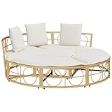 vidaXL Outdoor-Loungebett ohne Dach Poly Rattan, Outdoor Loungebett, Loungebett, Garten Sonnenliege, Outdoor Loungebetten, Sonnenliege, Gartenliege