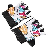 TEHAUX Fahrradhandschuhe Halbfinger Elastisch mit Vibrationsdämpfung UV Schutz Atmungsaktiv Outdoor Sporthandschuhe für 5 12