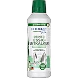 HEITMANN pure Reiner Essig-Entkalker - Effizienter Kalkentferner mit 100% Essigessenz, für Haushaltsgeräte und Oberflächen, Biologisch Abbaubar, Umweltfreundlich