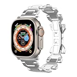 TYNRYV Kompatibel mit Apple Watch Armband 49 mm 45 mm 44 mm 42 mm 41 mm 40 mm 38 mm, reines Titan-Metall-Ersatzarmband für iWatch Ultra 2 1 Serie 9 8 7 6 5 4 SE 3 2 1,Silver,38/40/41mm