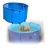 Großer faltbarer PVC-Fischteich, oberirdischer Wasserpool für Bing, 3052L/806GAL, Outdoor-Plane, verdicktes Design, 1,8 x 1,2 m D x H