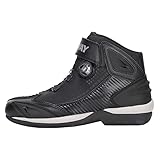 FAST WAY City 1 Motorrad Schuhe Herren & Damen, CE Zertifizierte Motorradschuhe, Motorradstiefel mit Schnürrad, Motorrad Stiefel mit TPU Schleifkante & Schalthebelverstärkung, Größe 43
