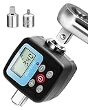 GOYOJO Digitaler Drehmomentschlüssel-Adapter, Präzisions-Elektronischer Drehmomentwerkzeug-Konverter und Messgerät mit LCD-Display, inklusive 1/2 Zoll, 1/4 Zoll, 3/8 Zoll Adapter für Automobil