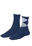 Tommy Hilfiger Damen th women check 2p Socken, Blau (Jeans 356), 39-42 EU