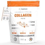 Collagen Pulver 700g | 100% reines Kollagen Hydrolysat | Peptide 1 – 2 – 3 | Exzellente Löslichkeit | 100% Rein & Original | Vegan & Ohne Zusätze | Geschmacksneutral