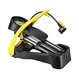 Fußpumpe Für Fahrrad - Luftpumpe Fahrrad Mit 2 Adaptern | Leistungsstarke Fußluftpumpe | Präzises Manometer & Doppelventil | Reifenpumpe, Bodenpumpe, Luftpumpe Mit Manometer Und Intelligentem