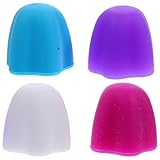 LAPYAPPE 4 Stück Silikon Zahnpasta spender Kappen Selbstschließend Praktische Tubenpresse für Zuhause Langlebig Kompakt Präzise Dosierung Einfache Handhabung Hygienisch für Zahnreinigung