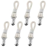 AYLIFU Handtuch-Clip, Badetuch mit Aufhängeschlaufe, Geschirrtuchhalter, Beige, L x B, 11,5 x 2,3 cm, für Zuhause, Badezimmer, Küche, Aufbewahrung, Abzeichen, 6 Stück