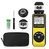 LYCEBELL Windmesser Windmessgerät, Handheld Digitaler Anemometer, Misst Windgeschwindigkeit Luftfeuchtigkeit Temperatur, Wind Cup Anemometer für HVAC Vents, Surfen, Segeln(LC-881M)