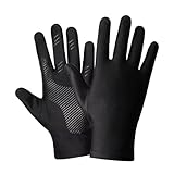 GENGENER Bequeme Fahrradhandschuhe, atmungsaktiv, Eisseide, leicht, schnell trocknend, für Herren und Damen, Touchscreen, rutschfestes Design