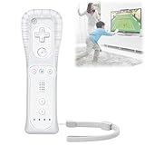 Nizirioo Wii Controller Wii Fernbedienungen: Wireless Remote Weiß, Gamepad Controller Kompatibel, Wii Controller mit Silikonhülle, Wii Fernbedienung für Wii/WiiU Konsole