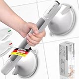 LORESJOY Duschgriff Saugnapf, MAX 110KG abnehmbare Haltegriff mit Saugnapf, Haltegriff Dusche ohne, Haltegriffe für Senioren, Badewannengriff ohne BohrenBohren