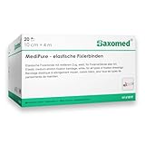 Verbandsmaterial Mullbinden 10cm x 4m – 20 Stück elastische Fixierbinde Bandage Druckverband – latexfreie Binden Verband dehnbar