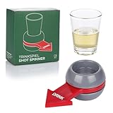 FunX Shot Spinner Partyspiel - Lustiges Flaschendrehen mit Shotglas und Pfeil - Trinkspiel, Saufspiel für Partys, JGA's und gemütliches Beisammensein - 2cl Füllmenge