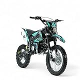 KXD 612 Adler 140CC 17″ 14″ Adler 140ccm Dirt Bike Cross Bike E&K Motor Bike mit Scheinwerfer Cross Bike Offroad-Power Motor 90 km/h Türkis
