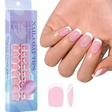 French Press on Nails – Weiches Gel Komfort & vorgefärbte French Tips für Maniküre zu Hause, Salon, 300 Stück wiederverwendbare Kunstnägel in 15 Größen für Frauen, Bräute
