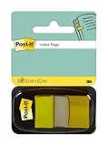 Post-it Index Haftstreifen, Standard, Gelb, 50 Stück, 25.4 x 43.2 mm - Für Dokumente und Wichtige Informationen