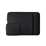 RAINYEAR 13 Zoll Laptop Hülle Sleeve Laptophülle Laptoptasche mit Fronttasche & Zubehör Tasche Kompatibel 13,3 MacBook Air Pro M1 A2337 A2338 A1932 A1989 A1706 A1708 A2159 A2179 A2251 A2289(Schwarz)