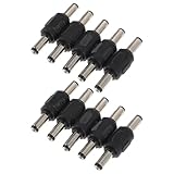 IWOWHERO 10 Stück 10 Stück Dc Netzteilstecker 5,5 X 2,1mm Koaxialadapter Stecker Stecker Dc Hohlkupplung für Kamera Router und Tragbare Geräte Kompakter Stromadapter mit Erweitertem Schutz
